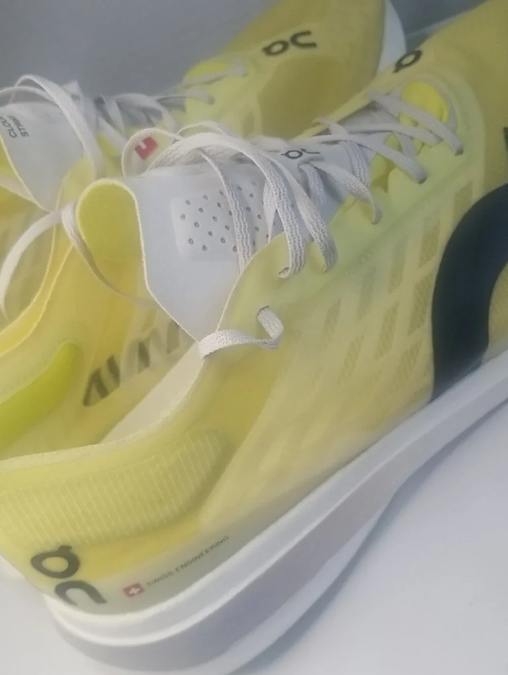 On Running Cloudboom Strike Yellow/White Men's Racing Shoes